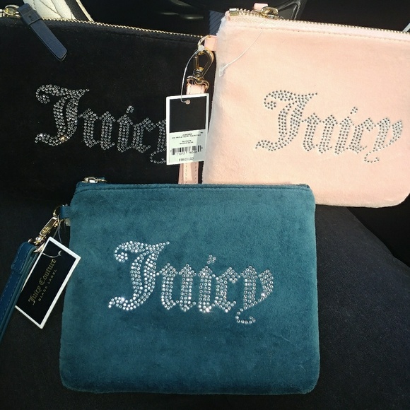 Juicy Couture Handbags - $198⬇New Juicy Couture |velour rhinestone wristlet